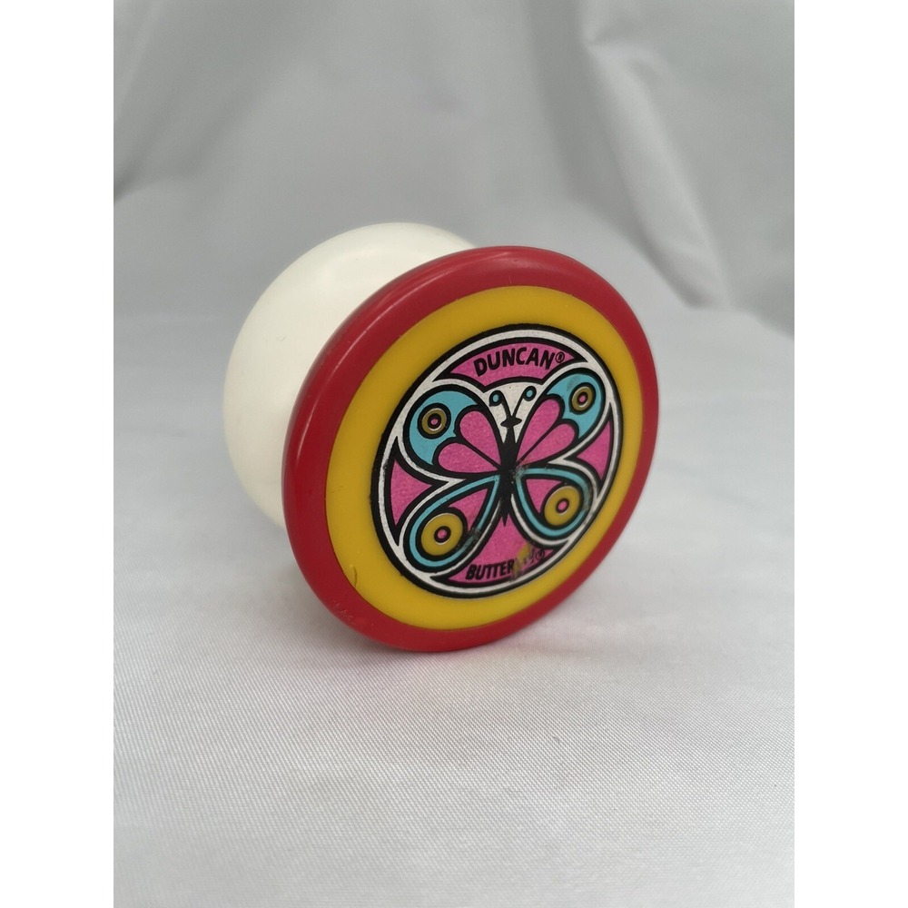 Duncan Butterfly Yo-Yo Kids One Size Red White Vintage Skill Toy Wide Wing